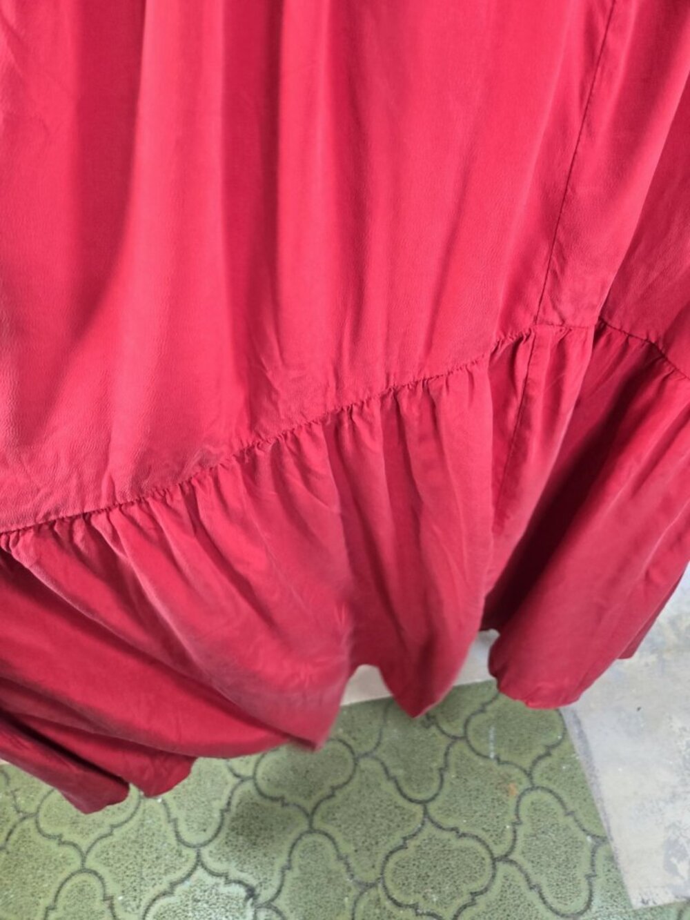 Universal Standard Emily Red Cupro Vegan Silk Long Midi Maxi Sleeveless Dress - Picture 6 of 11